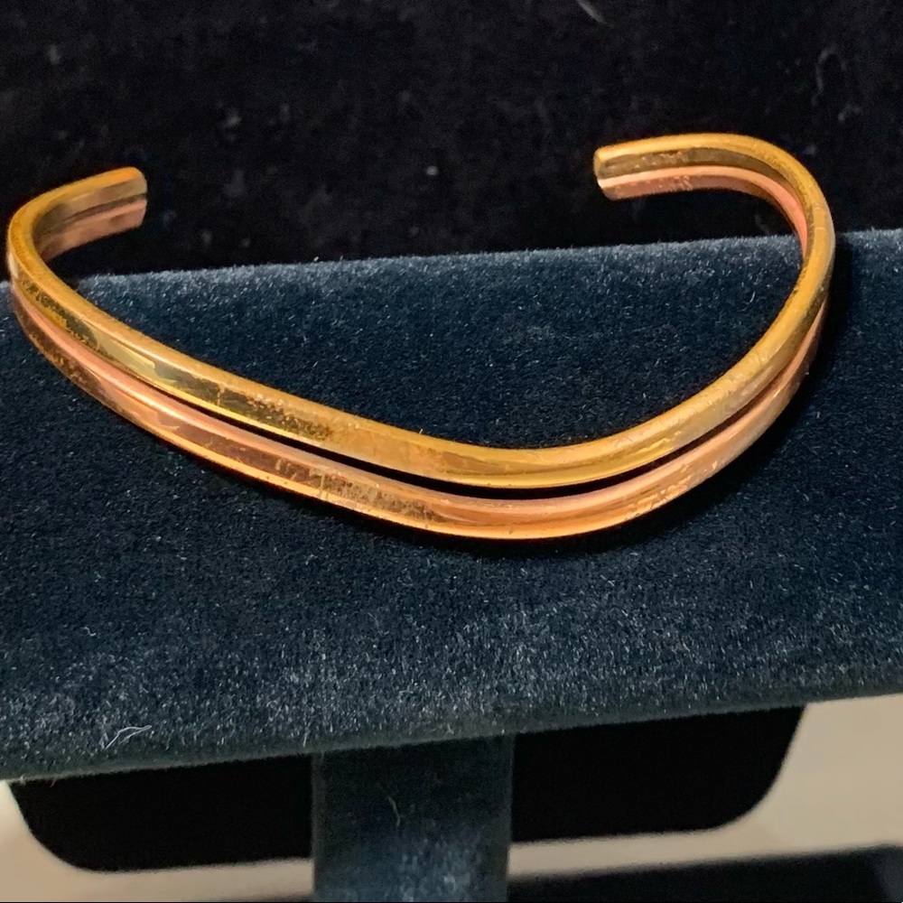 Sergio Lub Handcrafted Copper Brass Cuff - Picture 3 of 10